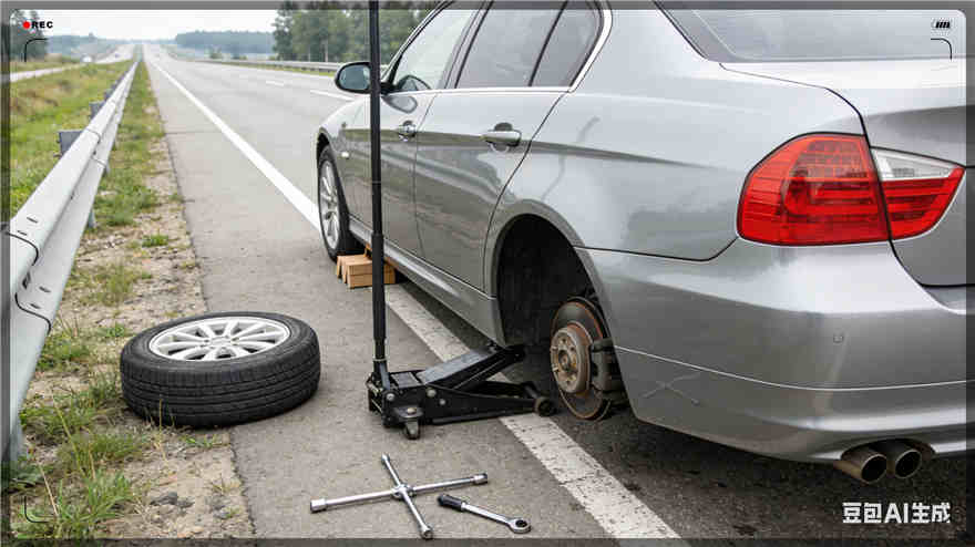 商丘爆胎道路救援-汽车换备胎